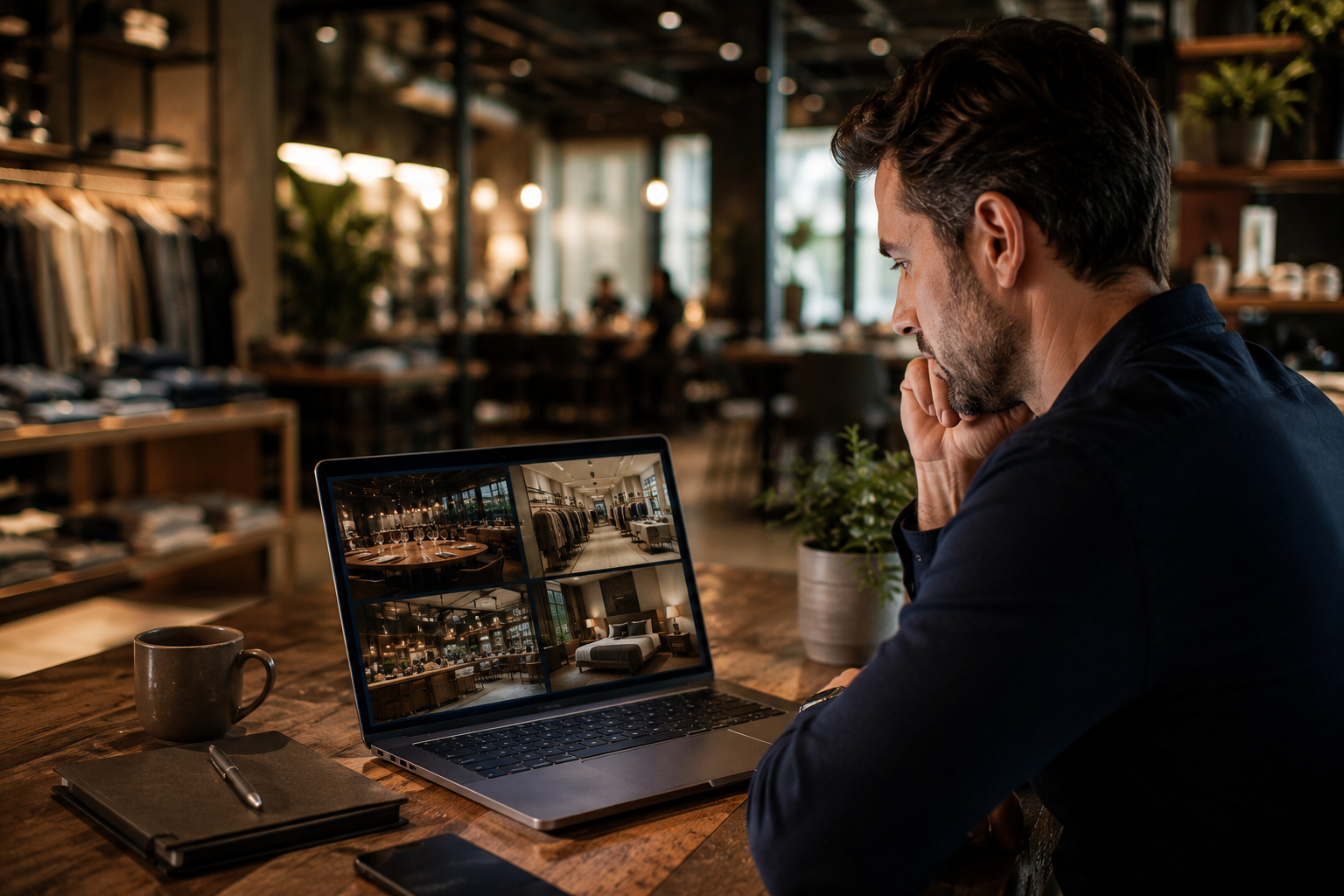 Business owner evaluating business music platform alternatives