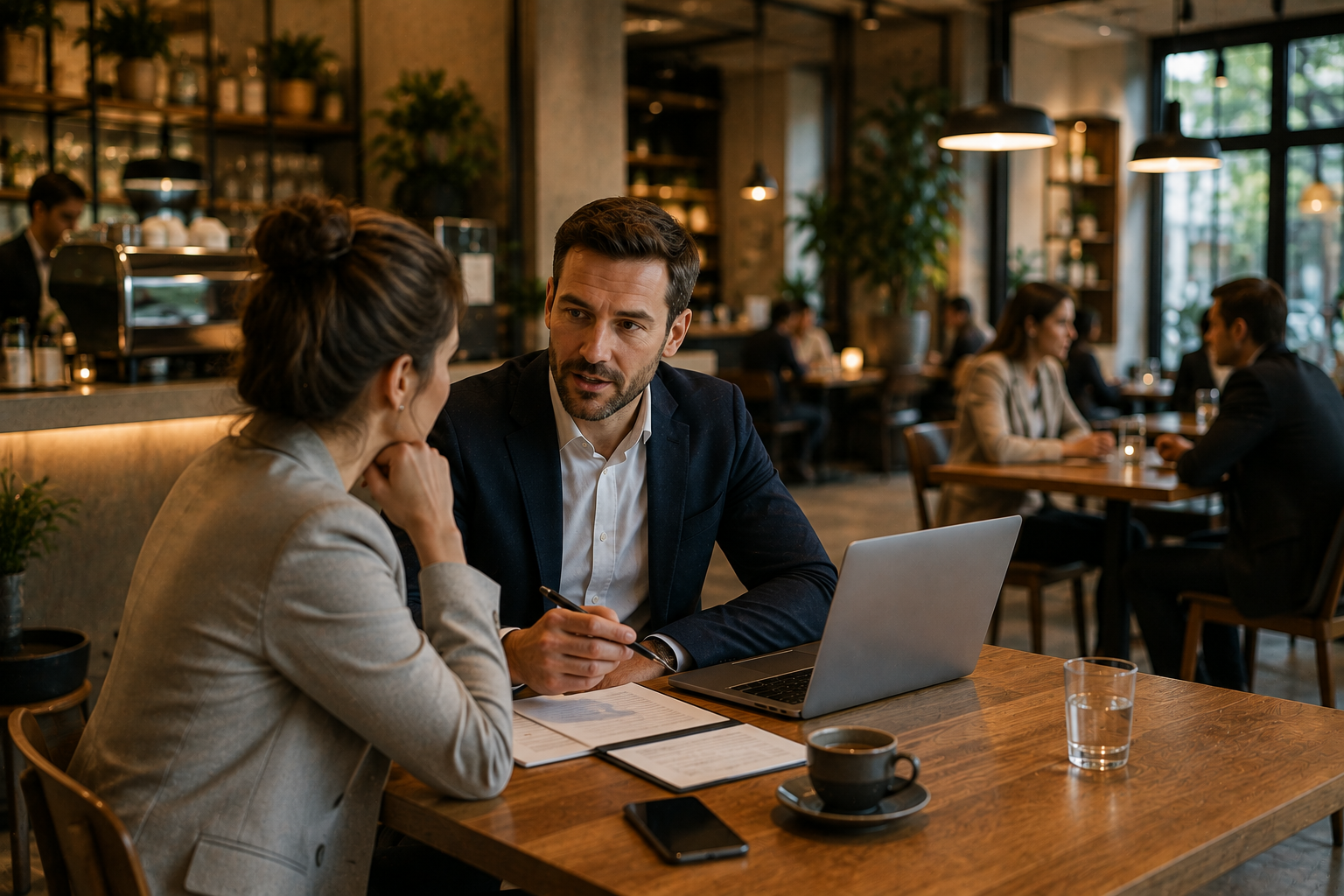 Business owner managing licensed background music in a commercial environment